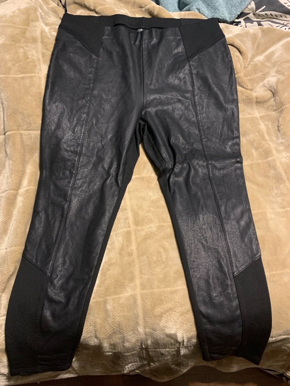 Black Faux Leather Leggings